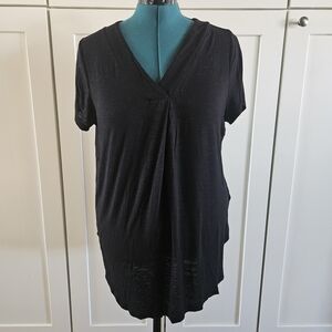 Old Navy Black V-Neck Short Sleeve Top
